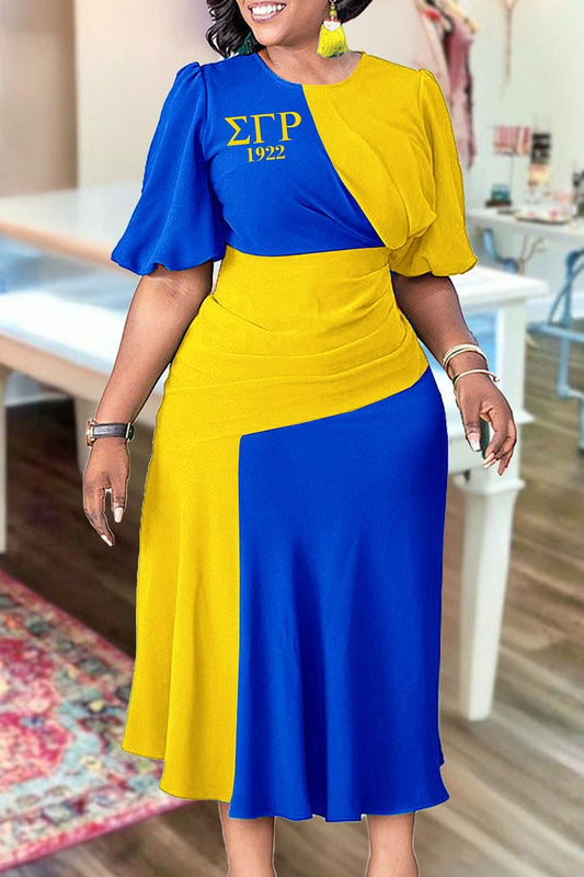 Classic Sigma Gamma Rho Sorority Pleated Dress