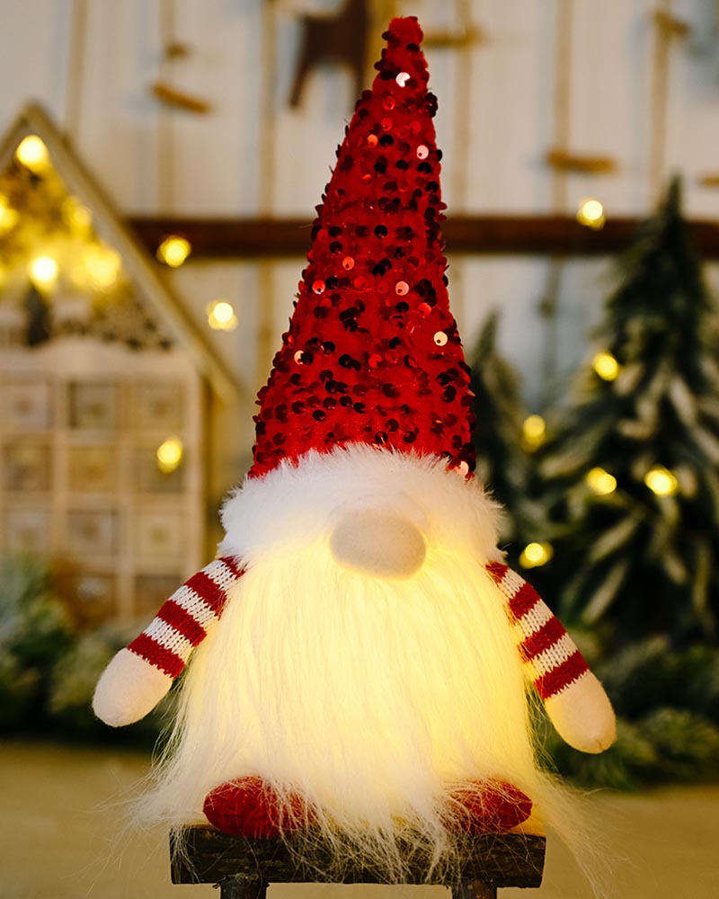 Christmas Glow Faceless Doll Ornament