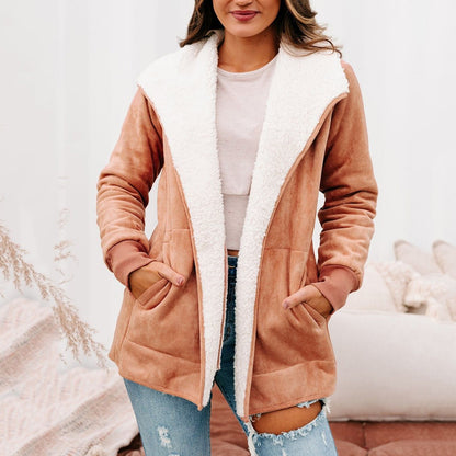 Orchard Faux Suede Sherpa Lined Coat