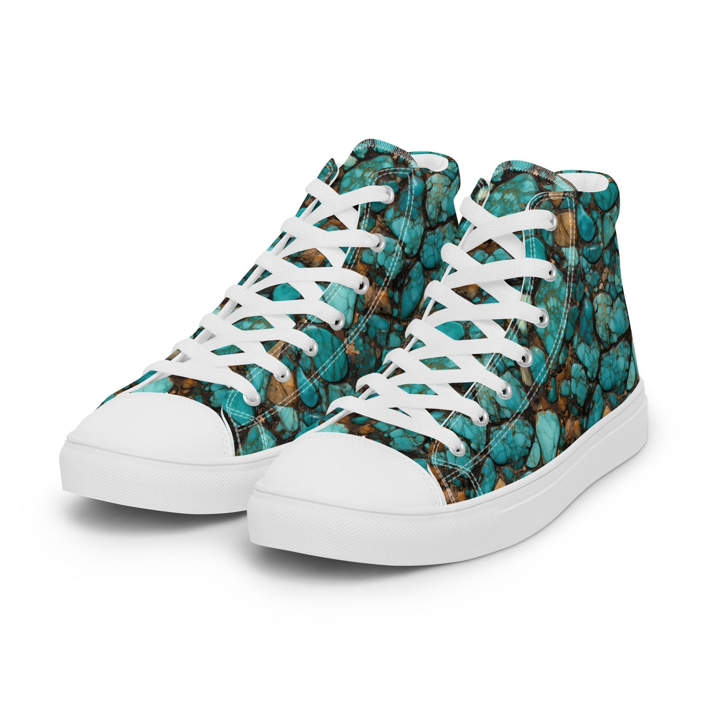 All Turquoise Women__ high top canvas shoes