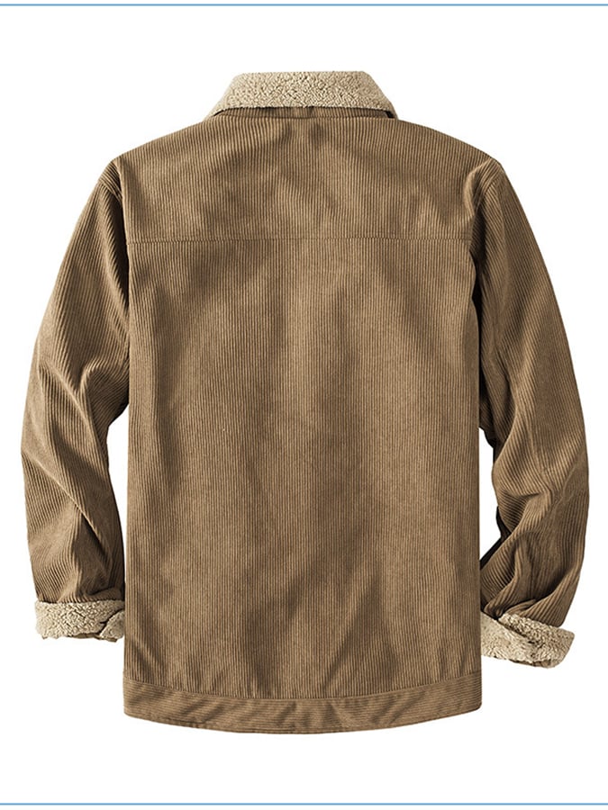 Men's Western Retro sherpa Thickened Corduroy Jacket