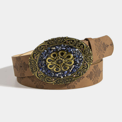 Western Vintage Embossed Belt