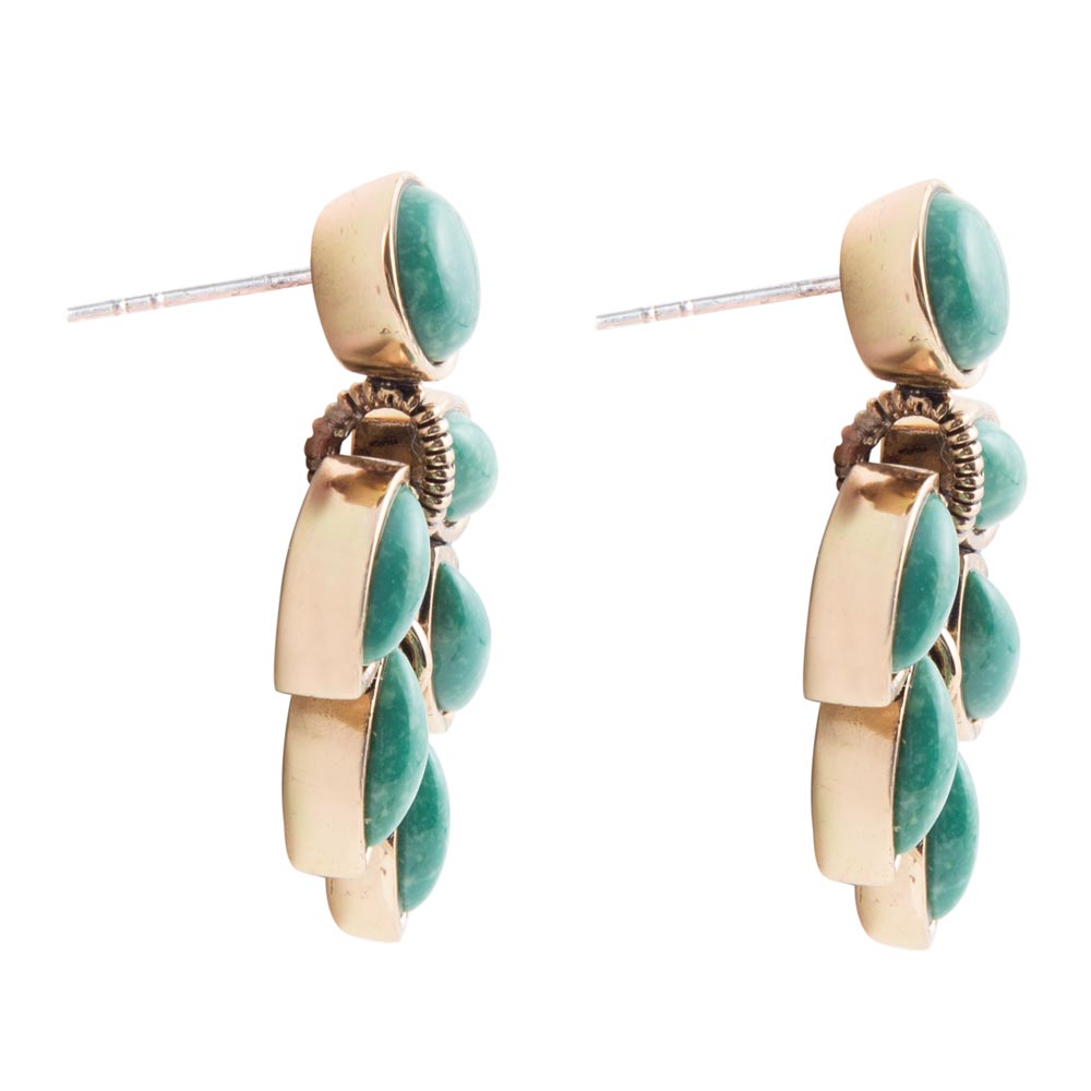 Make an Entrance Green Turquoise Post Earrings