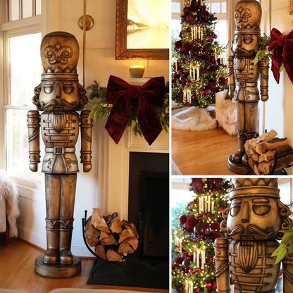 6.5' DlY White Nutcracker Mold, With Lights Plays Music