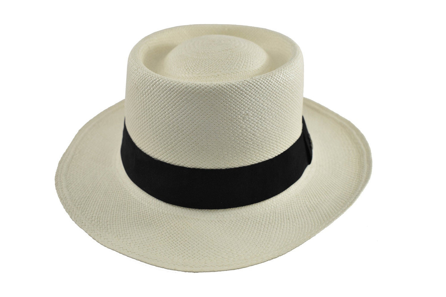 Advanced Original Panama Hat-White Oval Crown-Handwoven in Ecuador (HatBox Included)