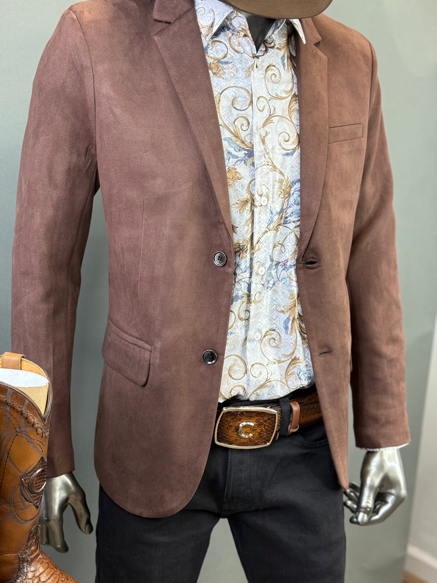 LAST DAY PROMOTION🔥CHOCOLATE BROWN GAMUZA SUEDE BLAZER