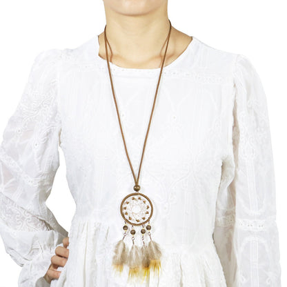 Women's Bohemian Dreamcatcher Pendant Necklace