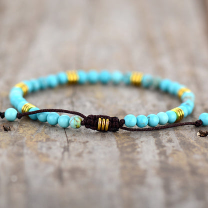 Unisex Vintage Natural Turquoise Bohemian Bracelet