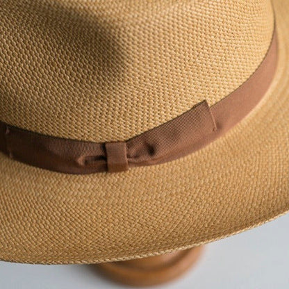 [New Arrivals!]Panama Tabacco Western Fedora Buttero Grosgrain