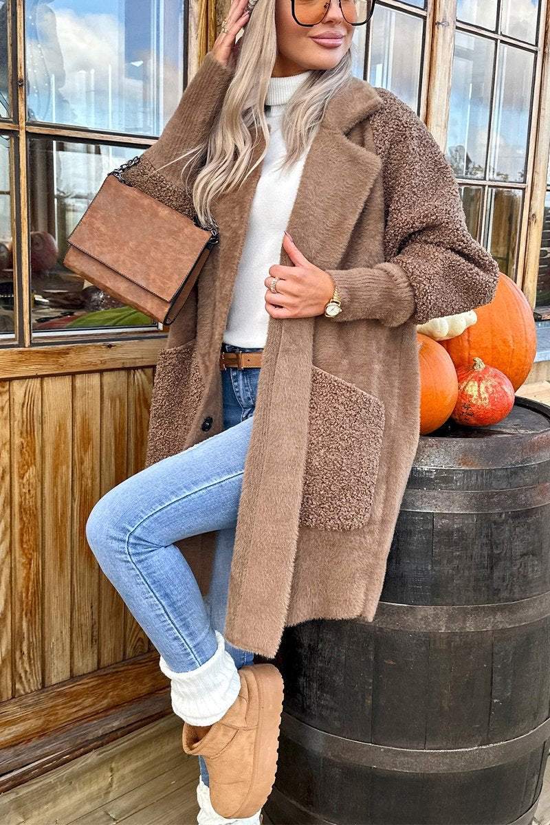 Women's Casual Lapel Mid-length Coat