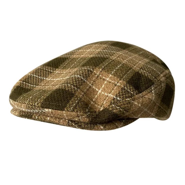 THE PEAKED Marl Flat Hat Oxford-Harris Tweed