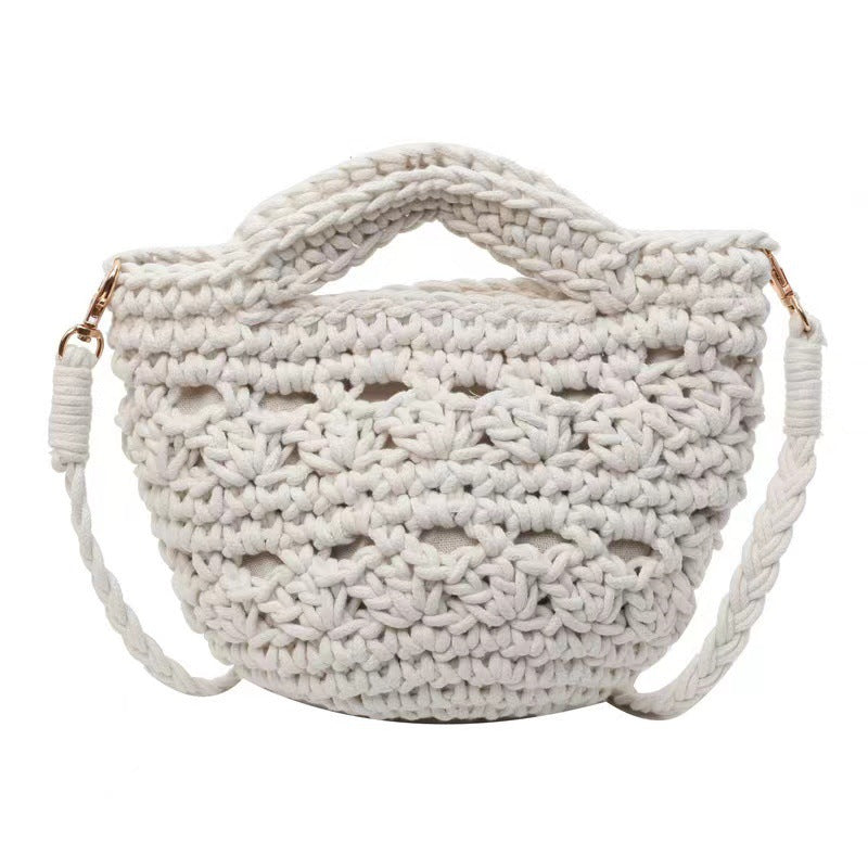 Beach Vacation Hollow Woven Crossbody Tote Bag