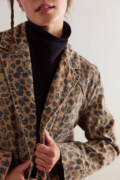 Leopard Print Oversized Coat