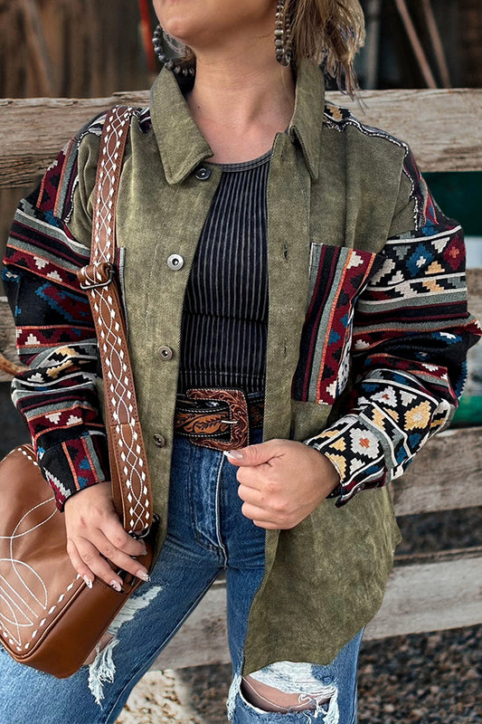 Vintage Aztec Print Jacket