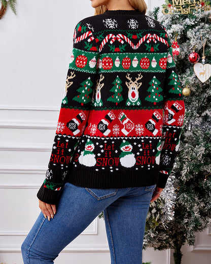 Loose Knitted Christmas Cardigan Sweater