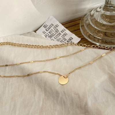 Vintage Simple Gold Multi-layer Necklace