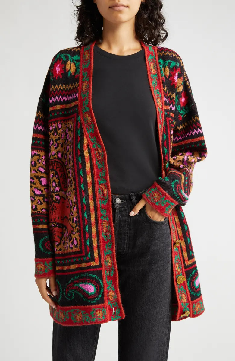 Tapestry Jacquard Cardigan