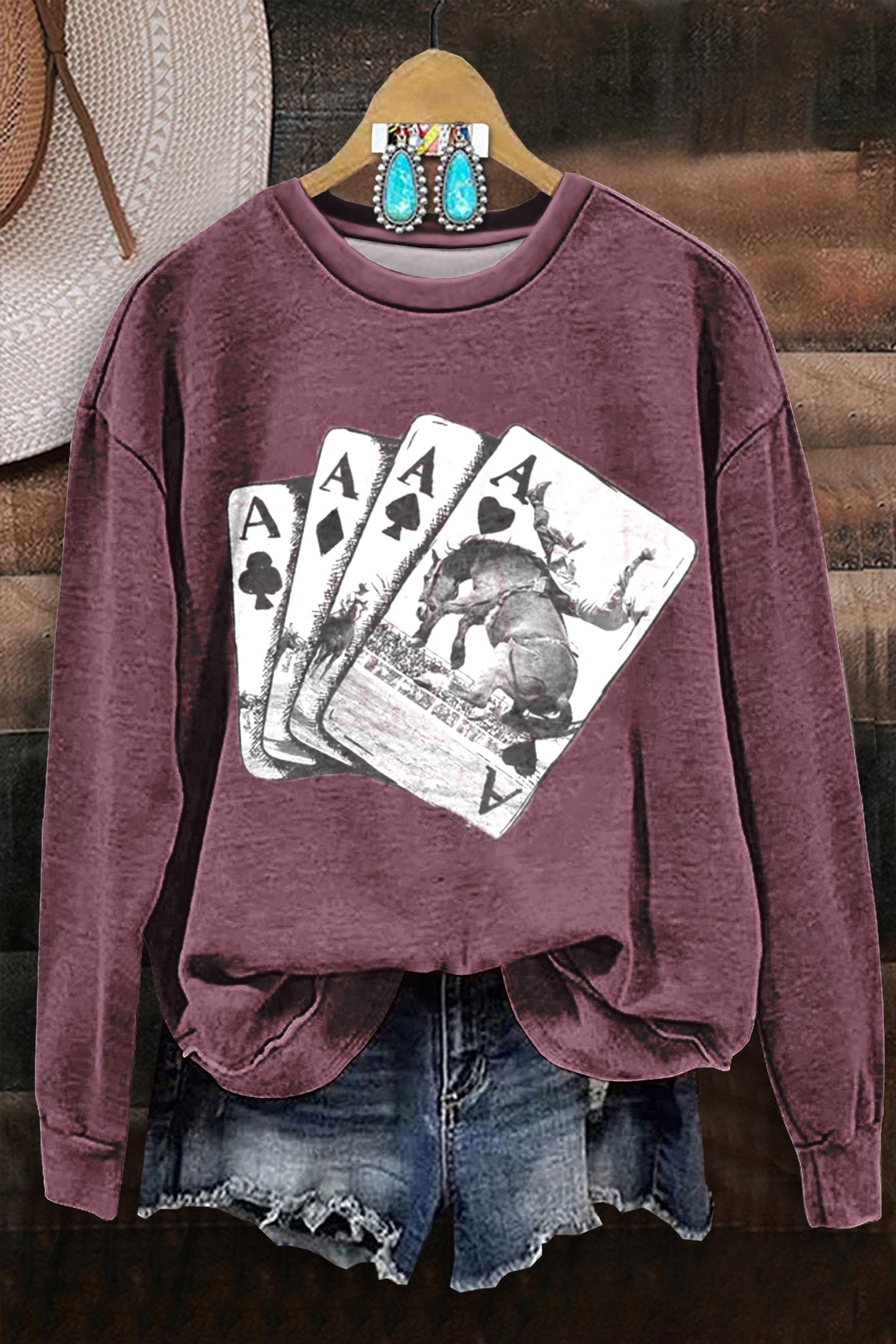 Let'er Buck Cowboy Sweatshirt