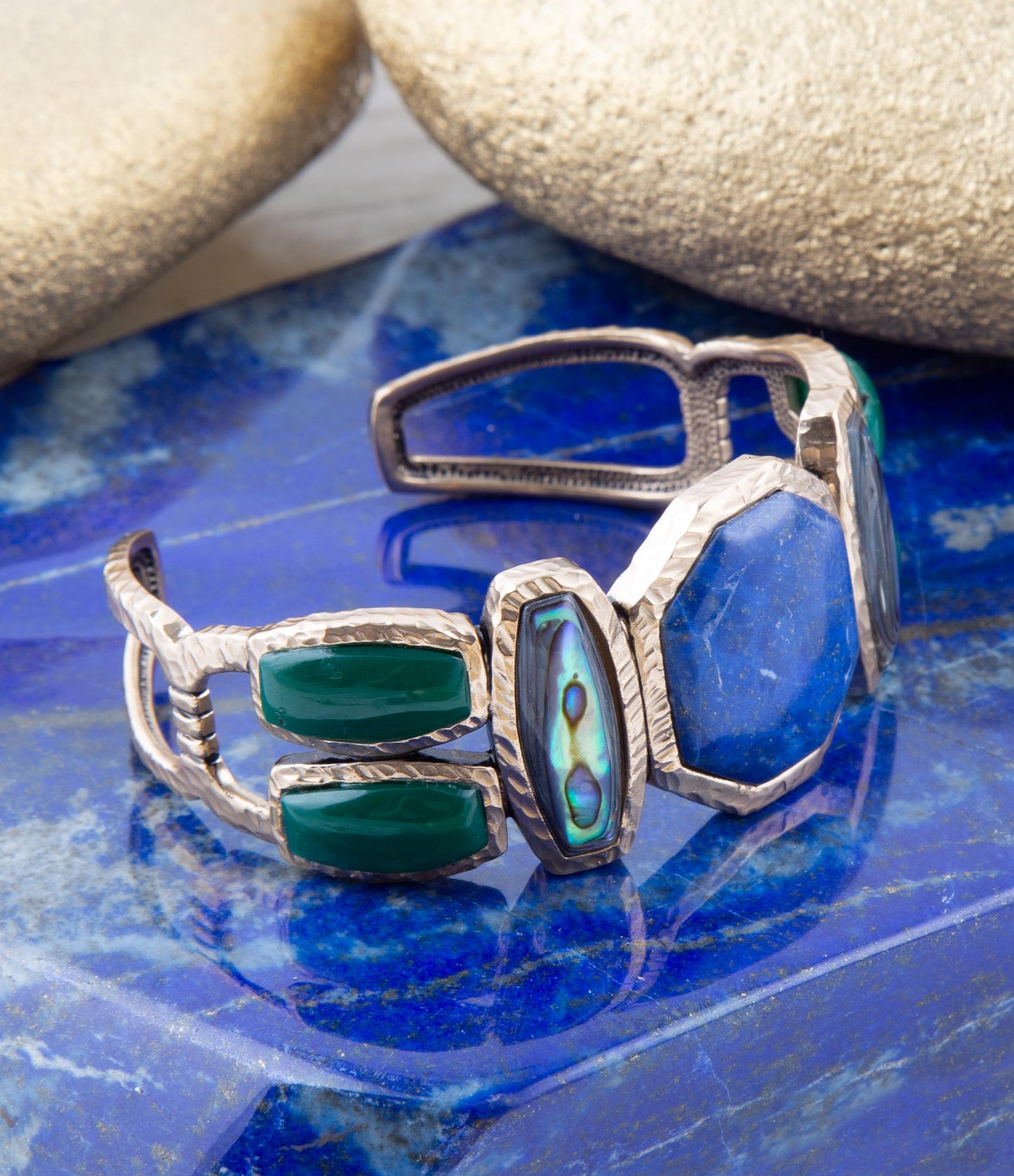 Odyssey Lapis Multi-Stone Cuff Bracelet