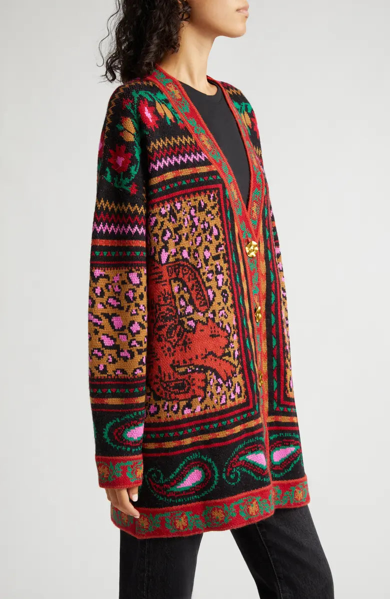 Tapestry Jacquard Cardigan