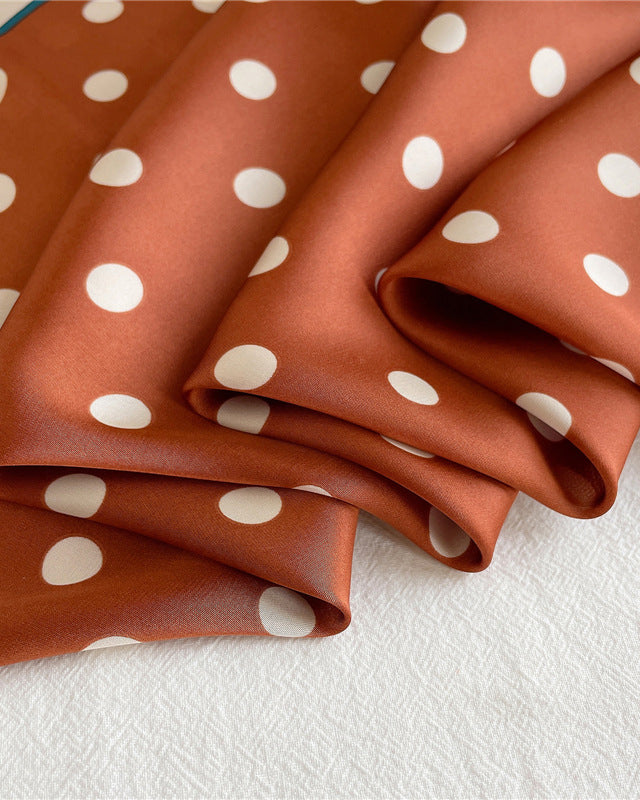 Dot Imitation Silk Square Scarf