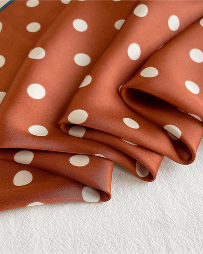 Dot Imitation Silk Square Scarf