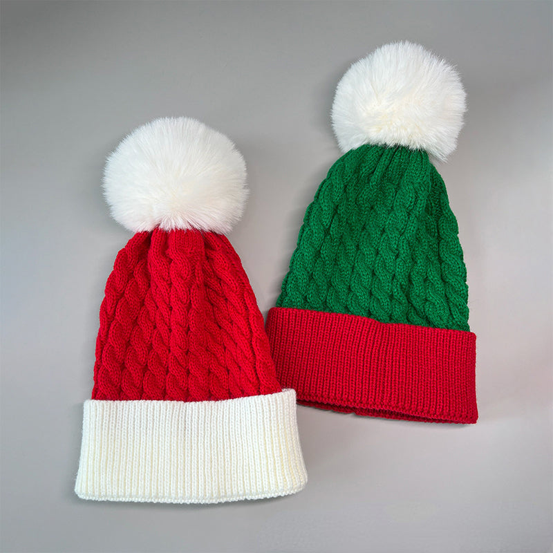 Christmas Contrast Color Warm Knit Hat