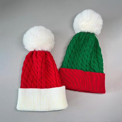 Christmas Contrast Color Warm Knit Hat