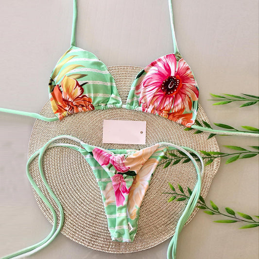 Resort Fashion Print Sling Bikini