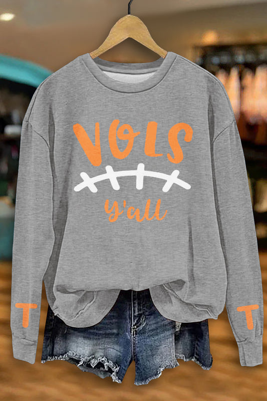 Casual Tennessee Vols Print Sweatshirt