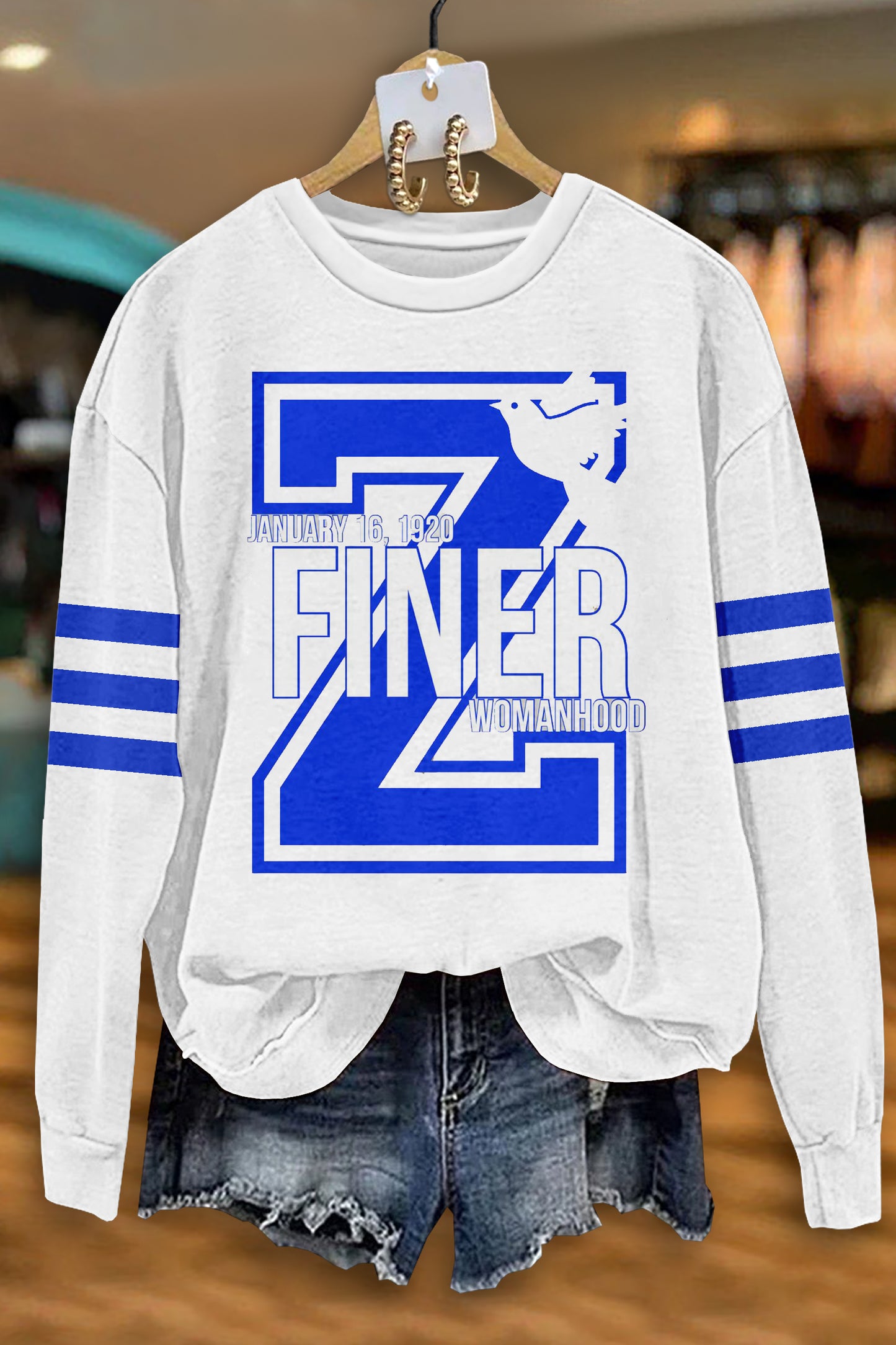 Classic Zeta Phi Beta Sorority Print Sweatshirt