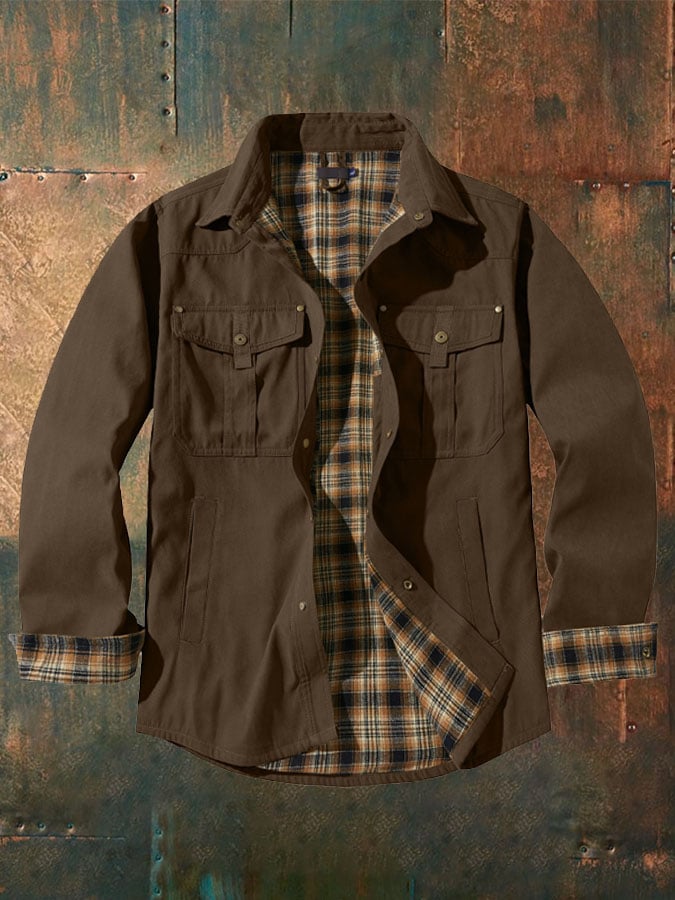 Men's Retro Western Pocket Jacket