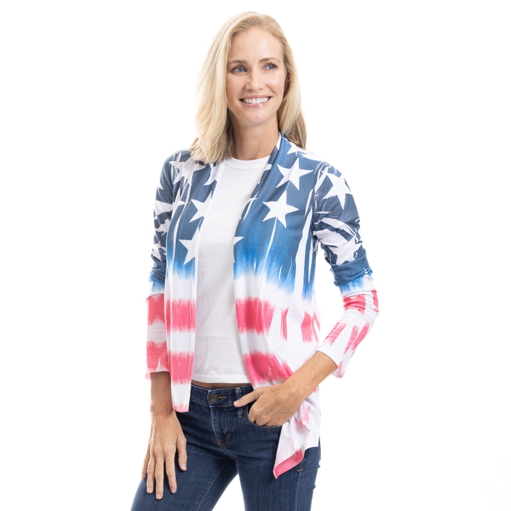 Women's Made in USA Stars and Stripes Cardigan