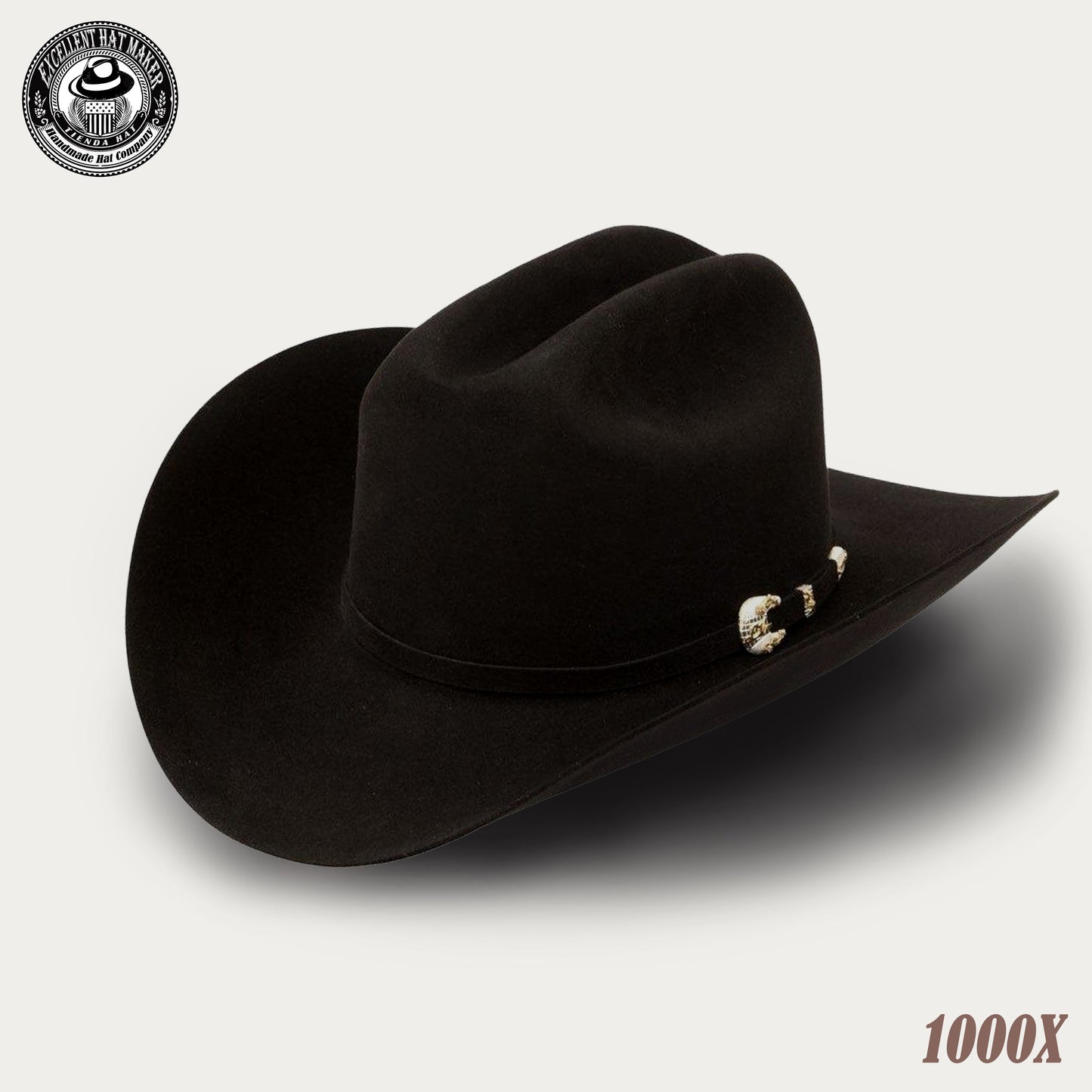 Imperial 1000X Beaver felt Cowboy Hat-Black