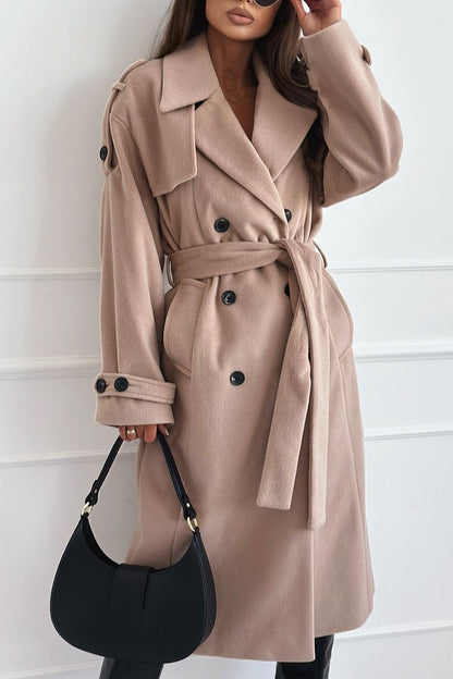 Women's Casual Solid Color Long Coat