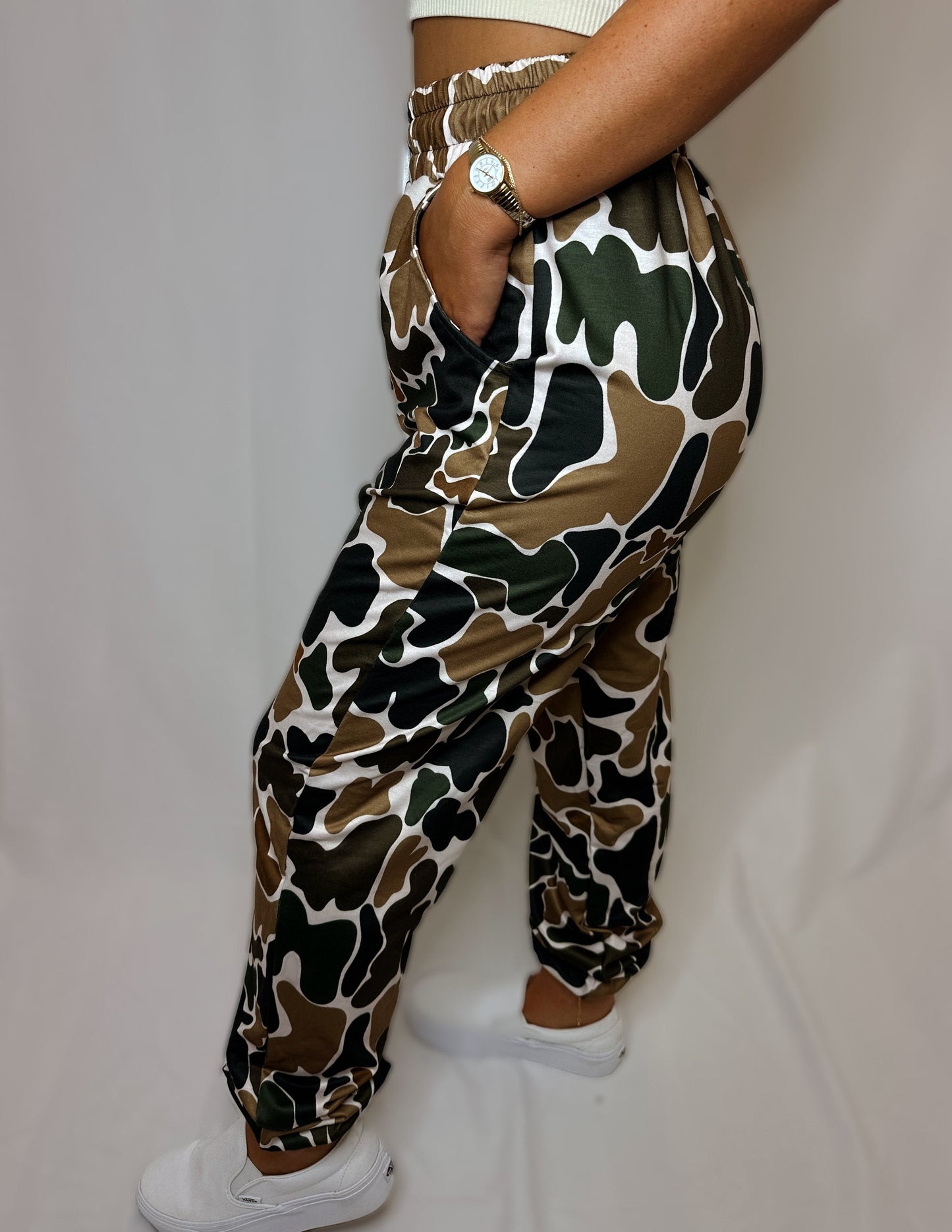 Retro Camouflage Loose Sports Pants