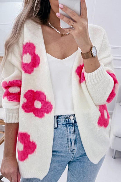 Women's Flowers Casual Sweater Cardigan