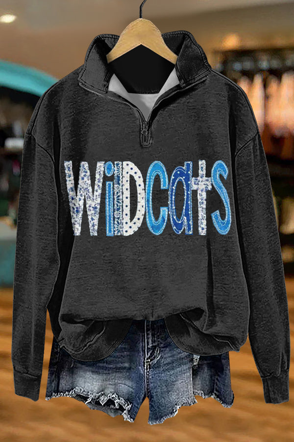 Cute Gameday Kentucky Wildcats Print Sweatshirt