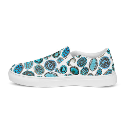 Turquoise Crazy Women’s Slip-on Canvas Shoes