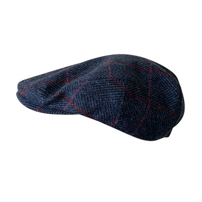 THE PEAKED Marl Flat Hat Ardmore-Harris Tweed