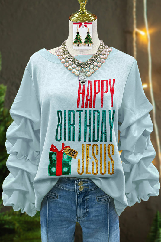 Only 1 Piece Left: Happy Birthday Jesus Sweatshirt