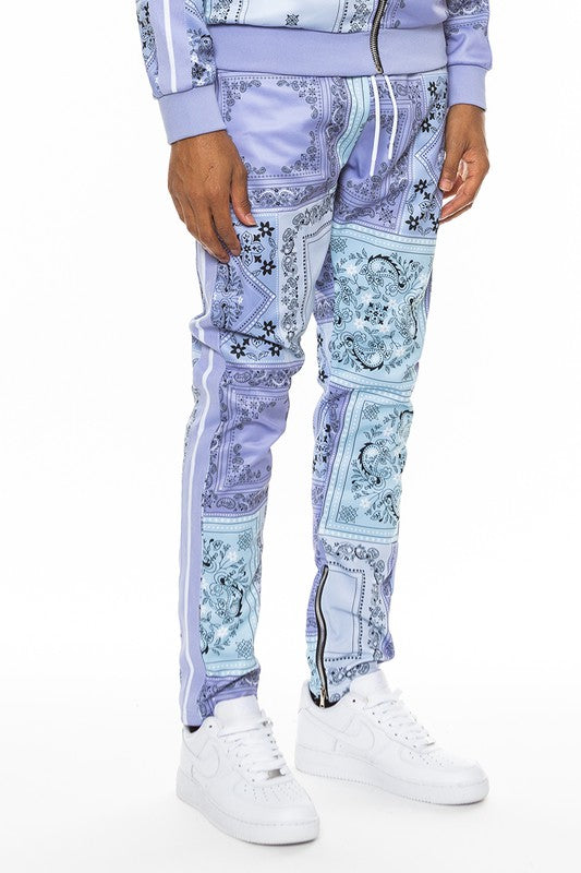 Weiv Paisley Bandana Print Track Pants choice of colors