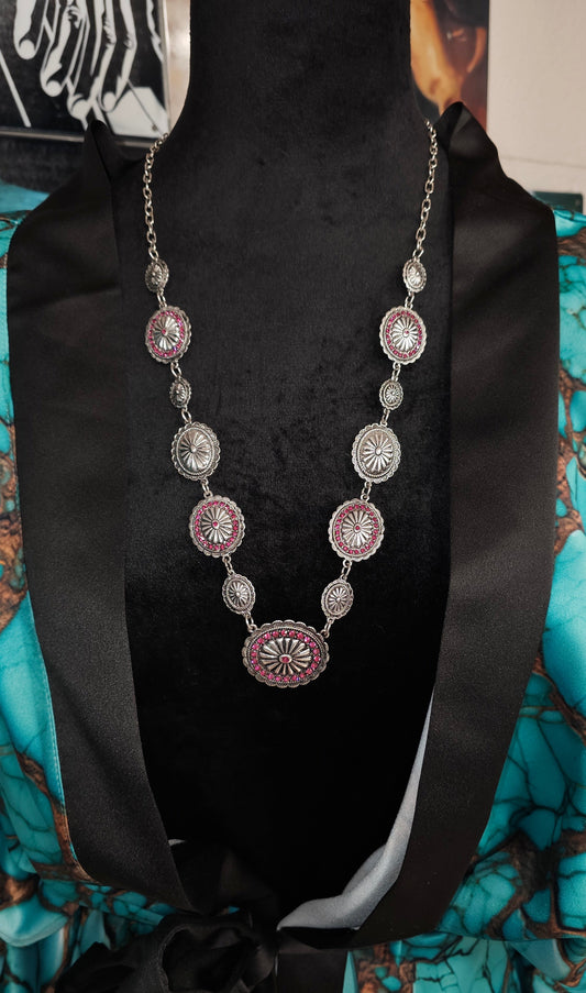 Pink Concho Necklace