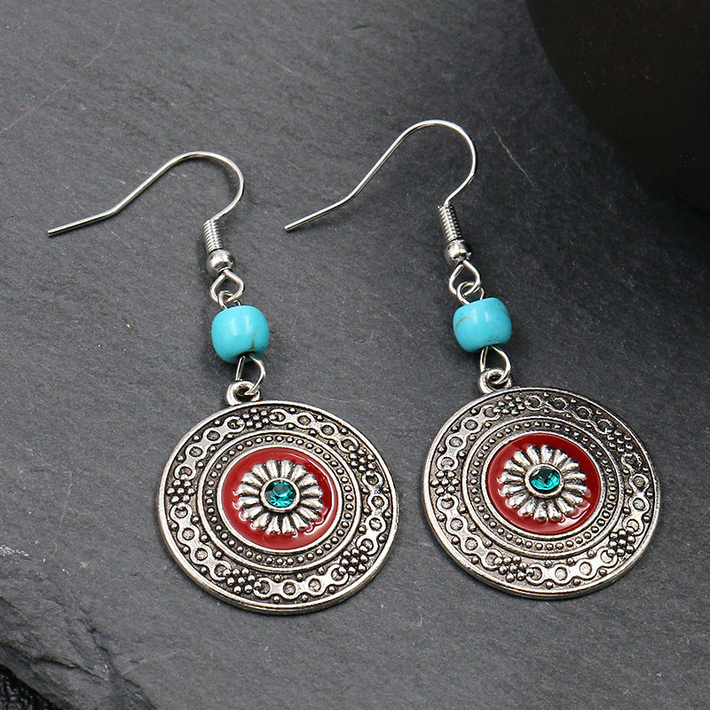 Women's Bohemian Tribal Hollow Earrings