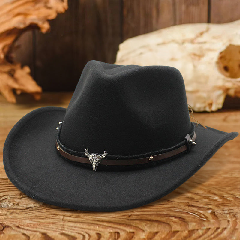 Western Bullhead Felt Cowboy Hat