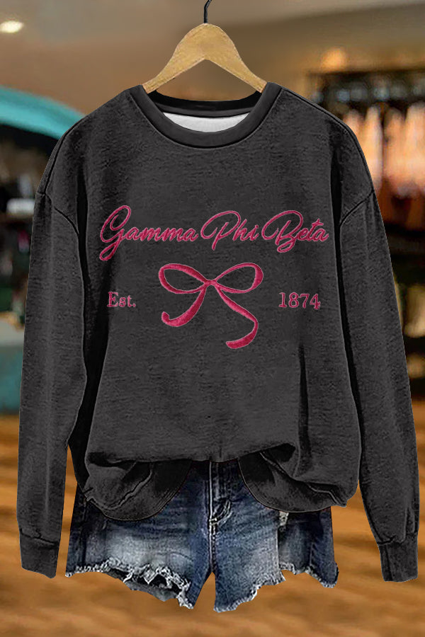 Gamma Phi Beta Sorority Print Sweatshirt