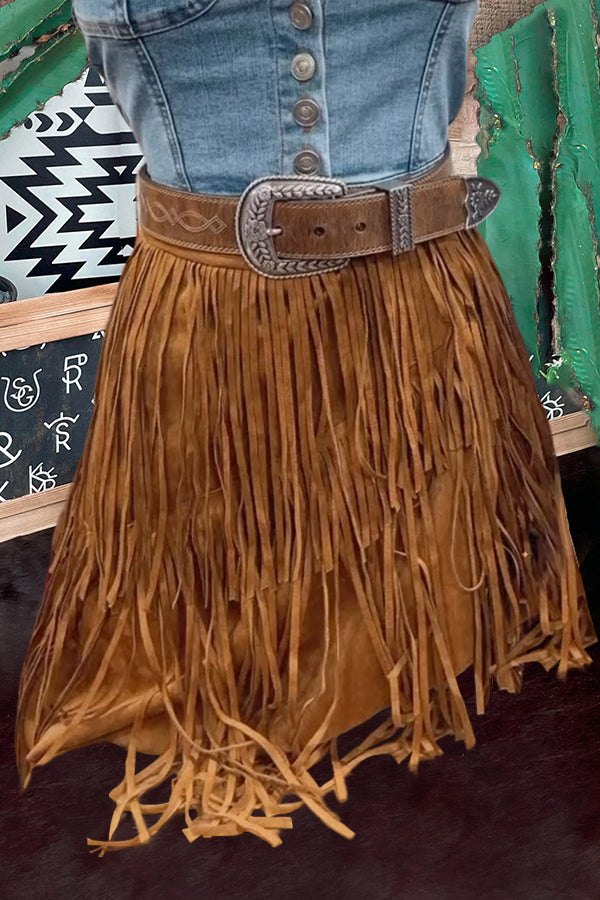 Casual Fringe Skirt