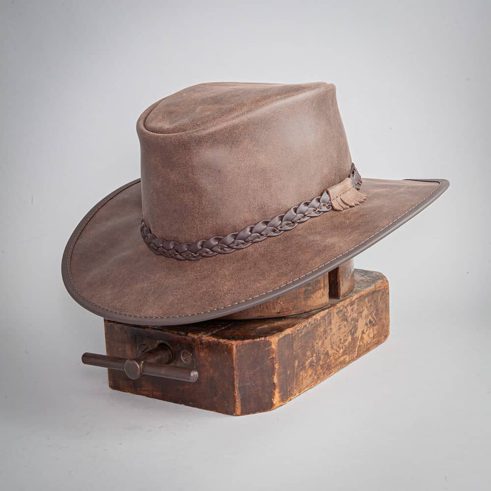 Crusher | Mens Crushable Leather Outback Hat