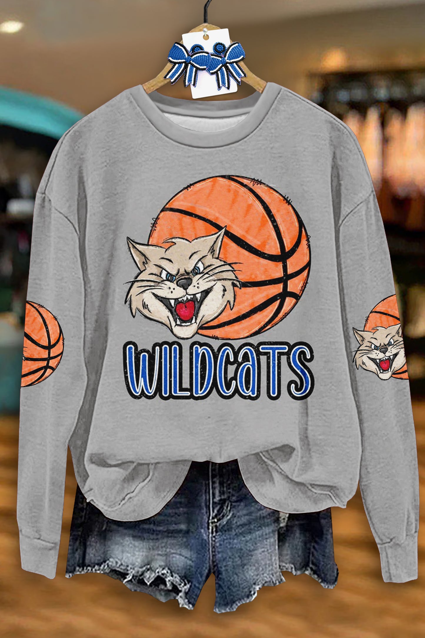 Cute Kentucky Wildcats Basketball Game Day Print Sweatshirt