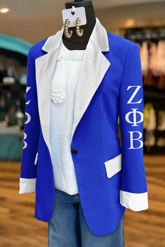 Zeta Phi Beta Sorority Print Blazer